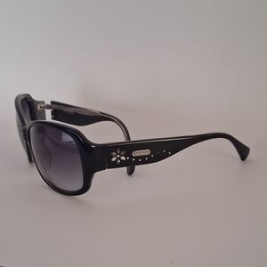 Coach Black Sunglasses with Crystal Flower Jeweled Accents